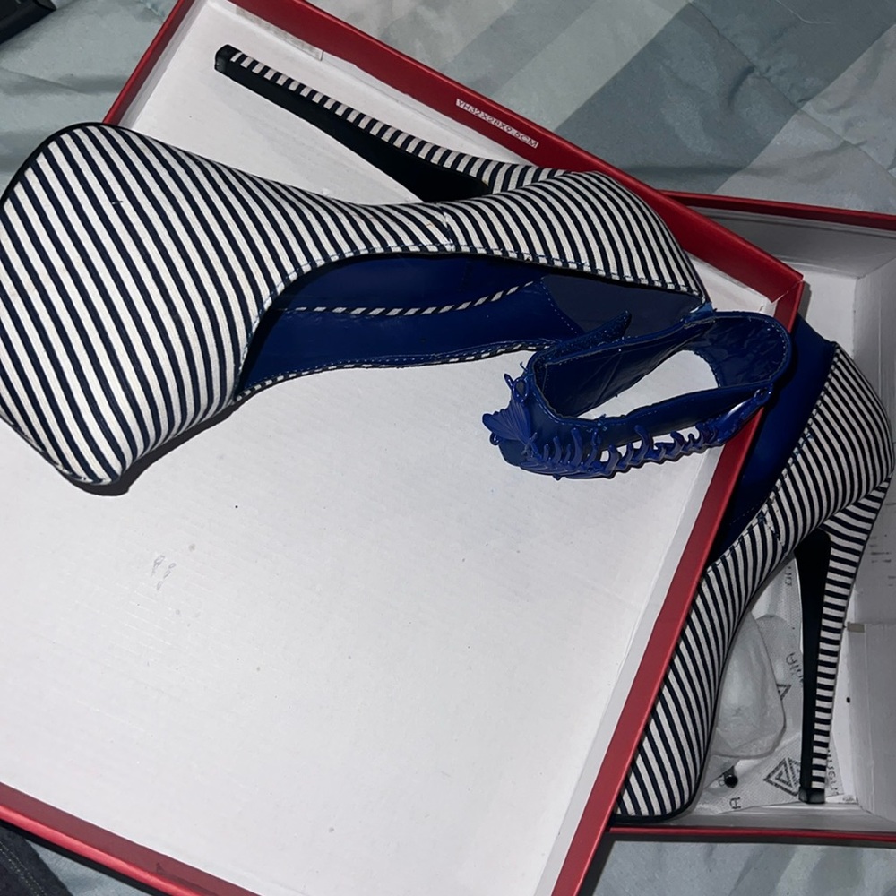 Stripe heels